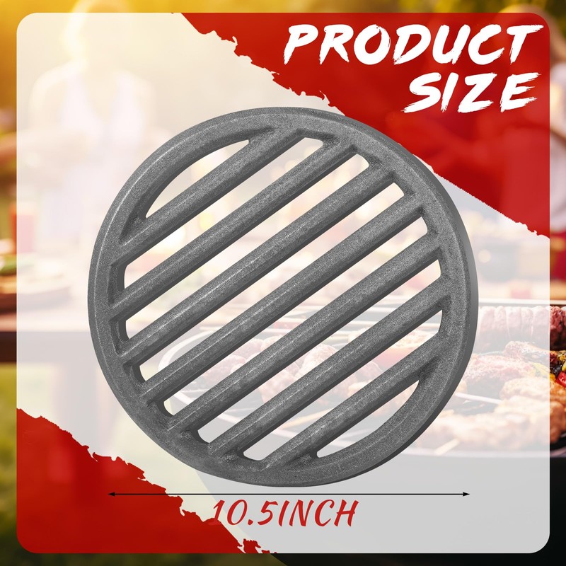 Gisafai 10.5 Inch Round Cast Iron Fire Grate BBQ High