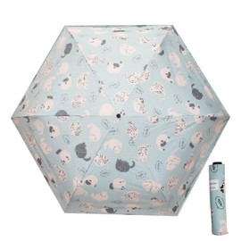 F-SEASONS M5 Large but Light Carbon Rib, Parasol, Folding Umbrella, For Both Sunny and Rainy Weather, Manual Opening/Closing, Dogs, Cats, Pattern, Heat Shield, 99.9% UV Protection, Compact, Folding