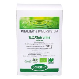 Sanatur bioSpirulina 750 Tablets Refill Pack Organic Organic 300 g