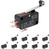 JANDECCN 10Pcs Lead Limit Switch Hinge Roller Lever Arm, SPDT