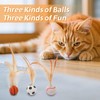 Chaofatchoy Interactive Cat Feather Ball Toy Set - 3pcs Bouncy