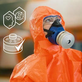 Dräger X-plore 4740 Halbmaske aus Silikon | Gr. M/L | Mehrweg Atemschutz-Maske für den Einsatz mit wechselbaren Rd40 Gewinde-Filtern