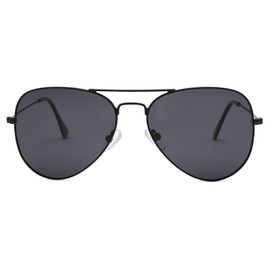 Pro Acme Classic Polarized Pilot Sunglasses for Men and Women UV400 Protection (Black Frame | Black Lens)