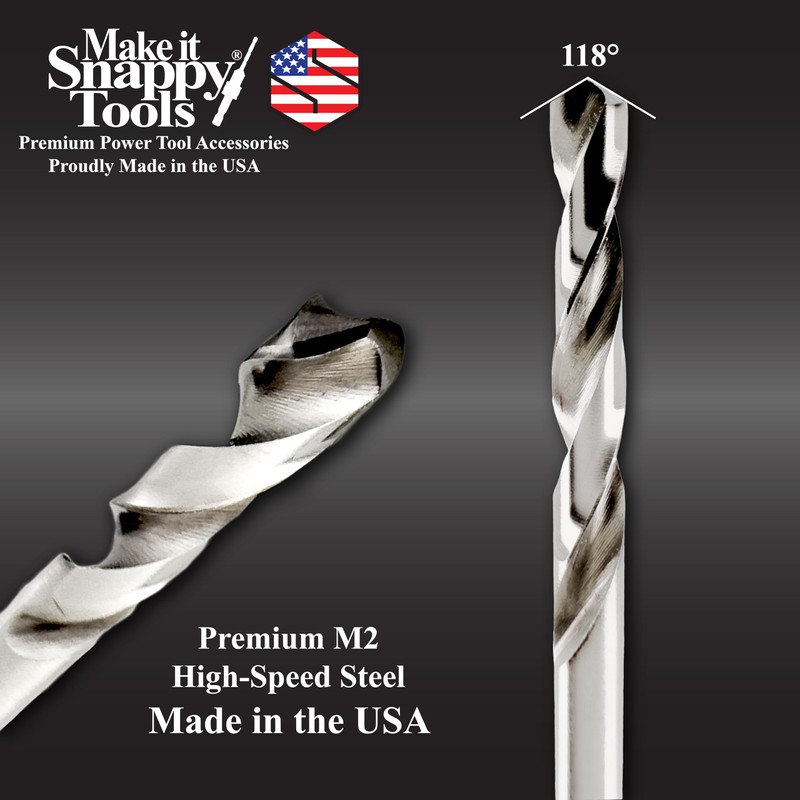 Snappy Tools 1/8" Extra Length HSS Hinge Bit Drill -