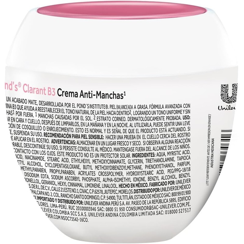 Pond's Crema Facial Anti-manchas Clarant B3 Piel Balanceada a Grasa