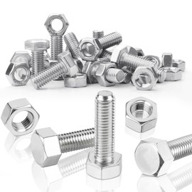 SWTYExt Hexagon Screws M8 x 30 mm Bolt and Hex Nut Set DIN 933 / ISO 4017 Stainless Steel Screws A2 V2A Screws Male Hexagon Full Thread Machine Screws (20 Sets)