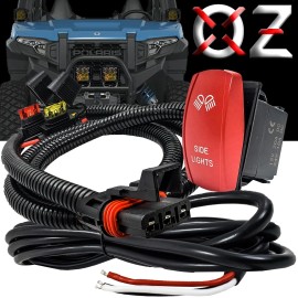 OZ-USA Pulse Power Bus Bar Plug 3-Wire Side Light Red Switch Wire Harness Polaris RZR