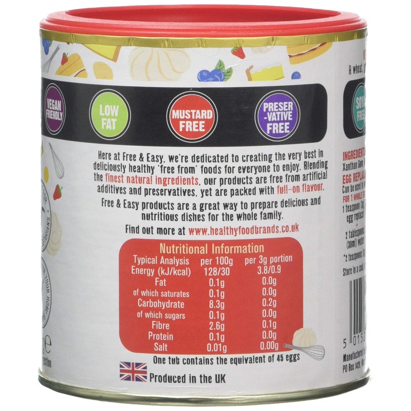 FREE & EASY Gluten & Dairy Free Egg Replacer, 135g