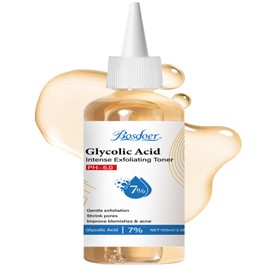 7% Glycolic Exfoliating Acid Toner, Even Skin Tone, Smooth Skin, Unclogs Pores, Gentle Effective Toner with Hydrating Properties for Daily Use