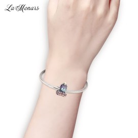 LaMenars Up House Bruno Donald Cartoon Charm for Bracelets and Charms 925 Silver Beads for Necklaces Pendant for Mother's Day Birthday Christmas, Cubic Zirconia, Cubic zirconia