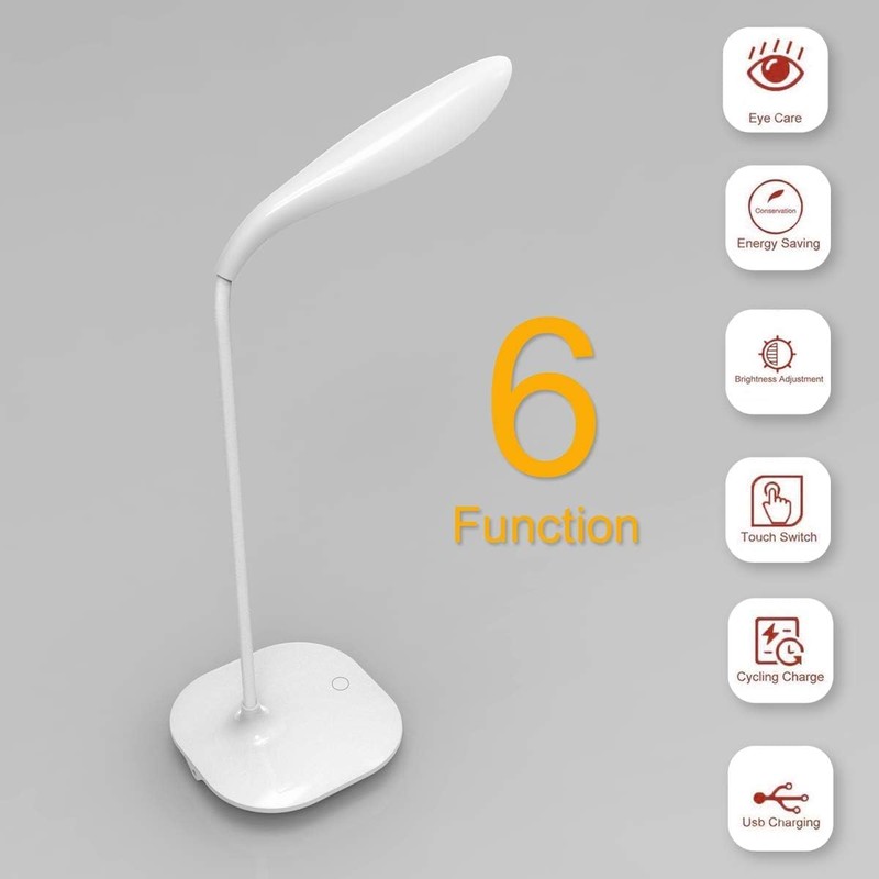 True Face Desk Lamp USB Portable Reading Light Table Lamp