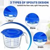 Glass Measuring Cup, 4 Cup Measuring Cup with Lid, High