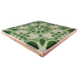 4.2x4.2 9 pcs Green Bouquet Talavera Mexican Tile
