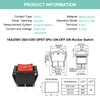 QTEATAK 2Pcs AC 20A/125V 15A/250V DPST 6 Pins 3 Position