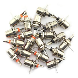 RuiLing 20PCS Nickel Plated RCA Phono Chassis Panel Mount Female Socket Adapter (10PCS Black + 10PCS Red)