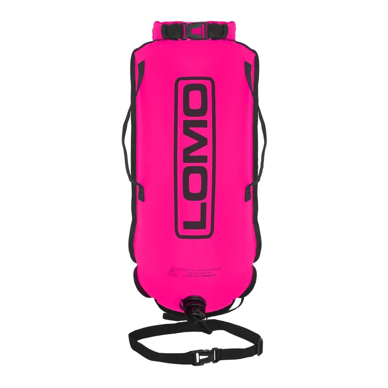Lomo Roll Top Dry Bag Swimming Tow Float - Pink