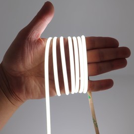 Cinlitek COB LED Strip Lights, 16.4ft Ultra High Density 12V Tape Light, 480LED/m, CRI 90+, 5mm Width Cuttable Flexible Dimmable LED Lighting for Home Indoor Decor&Commercial Use (No Power Supply)