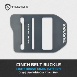 Trayvax - Hebilla de cinturón táctica para hombres y mujeres, senderismo al aire última intervensión y accesorios militares, color gris, Gris, 2.83" L