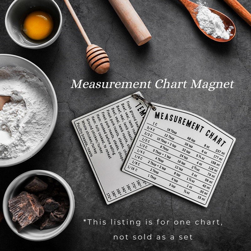 Kitchen Baking Measurement Conversion Chart Magnet | Must Have for
