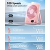 WHATOOK Desk Fan 2 Pack: 100 Speeds Stepless Control 2000mAh