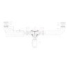 ZM 1-1/2 Inch x 16 Inch Kitchen Sink End Waste