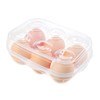 YOHA Clear Egg Storage Box Delicate 6 Girds Egg Dispenser