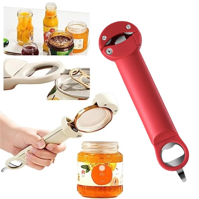 Stainless Steel Adjustable Screwer 3 in 1 Multifunctional Retractable Jar