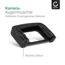 CELLONIC® DK-25 Viewfinder Eyecup: Replacement for Nikon D3200 D3300 D5200 D5500 Eyepiece Shell, Viewfinder Eye Cup Eyepiece Eye Shell, Camera View Finder Display Anti-Glare Camera Eyepiece