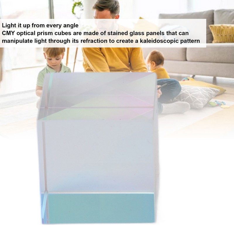 Prism Cube Optical Glass RGB Dispersion Color Cube Sun Catcher