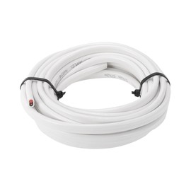 X AUTOHAUX 1 Pcs Universal Ground Wire Fully Insulated& Soft Touch Jacket 20FT Power Wire 12AWG White OFC