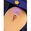 NIUSIMAN 14G Clear Belly Button Rings, Bioflex Plastic Bar Belly
