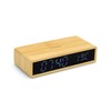 Mooov Bamboo Alarm Clock with LED Display, Black, Indoor Temperature,