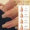 Poly Extension Gel Nail Kit, 8 PCS Clear White Pink