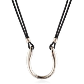 R-days Daikanyama Glasses Holder, Horseshoe Buckle, Necklace, Sunglasses, Unisex, Glass Holder, Leather, Made in Japan, Zinc, Nickel, Silver, Brass