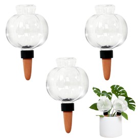 3 Pack Plant Self Watering Globes Top Fill for Indoor Plastic Water Bulbs Slow Release Terracotta 17.5 oz Self Watering Planter Insert Automatic Drip Irrigation Water Spikes Stakes Devices System