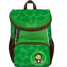 Scooli Children's Backpack for Girls & Boys, Mini Me, Ergonomic Nursery Backpack for 2-5 Years, with Removable Chest Strap, for Nursery, Creche and Kindergarten, Max Monkey