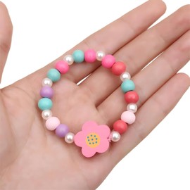 Generisch Kids Cartoon Necklace, Colorful Animal Child Jewelry, Flower Beads, Fashion Bracelet Accessories, Jewellery Set Girls, Plastic, No Gemstone