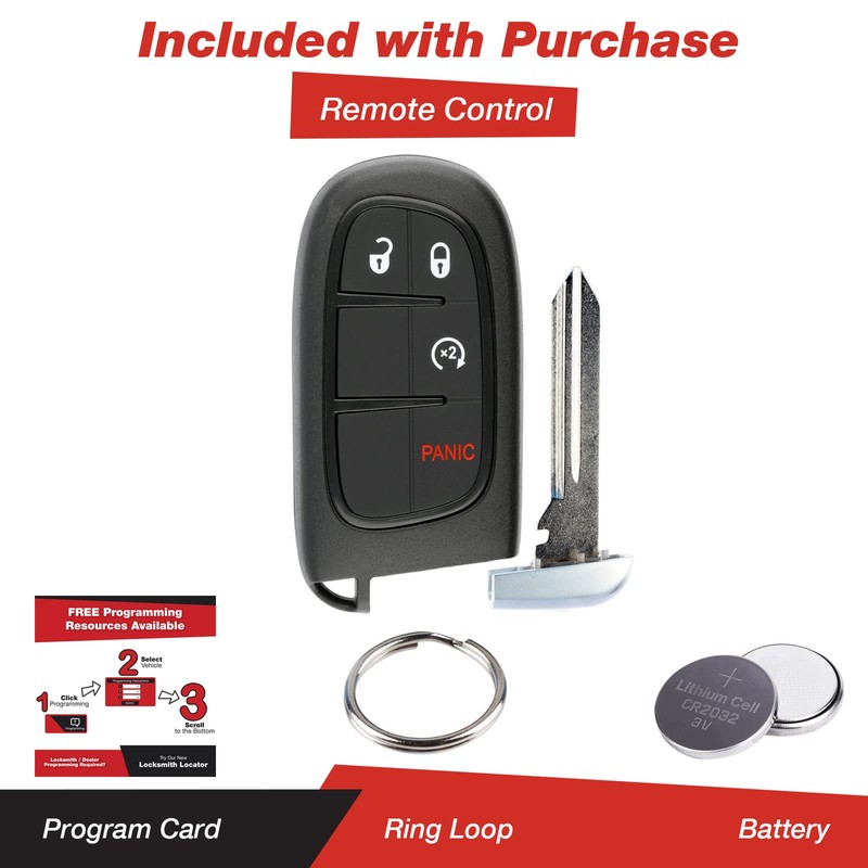 KeylessOption Keyless Entry Remote Start Smart Car Alarm Key Fob