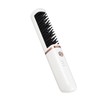 Hair Straightener Brush USB Rechargeable Hair Straightening Curling Brush Pearl