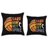 Volleyball Player Team Retro Vintage Sand Sun Set Spike Throw