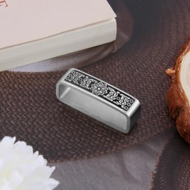 Belt Loop Holder, Pack of 2 40 mm Stainless Steel Belt Loop Belt Buckle for 38-40 mm Wide Belt Loop Keeper Men's Belt Buckle Accessories Father's Day Gift for Dad, silver