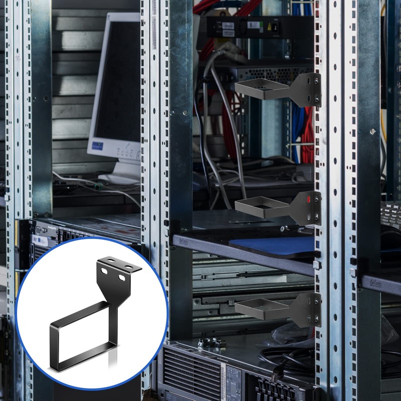 10 Pieces Vertical Cable Management D Ring 2.4 x 4