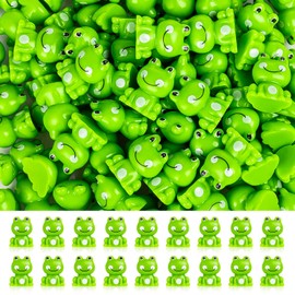 LHSYFBZ - 200 piezas de ranas de resina, mini cifras de rana, pequeñas ranas de plástico en miniatura para jardín de hadas, decoración de paisaje de musgo en miniatura