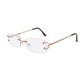 FLAWLESS EYEWEAR Small Narrow Rimless Sunglasses Fashion Rectangle Tinted Lens 90s Frameless Glasses for Women Men