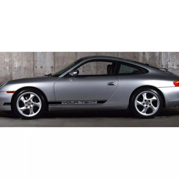 Custom Side Stripe Decals Set For 911 1996-2005 996 996.2