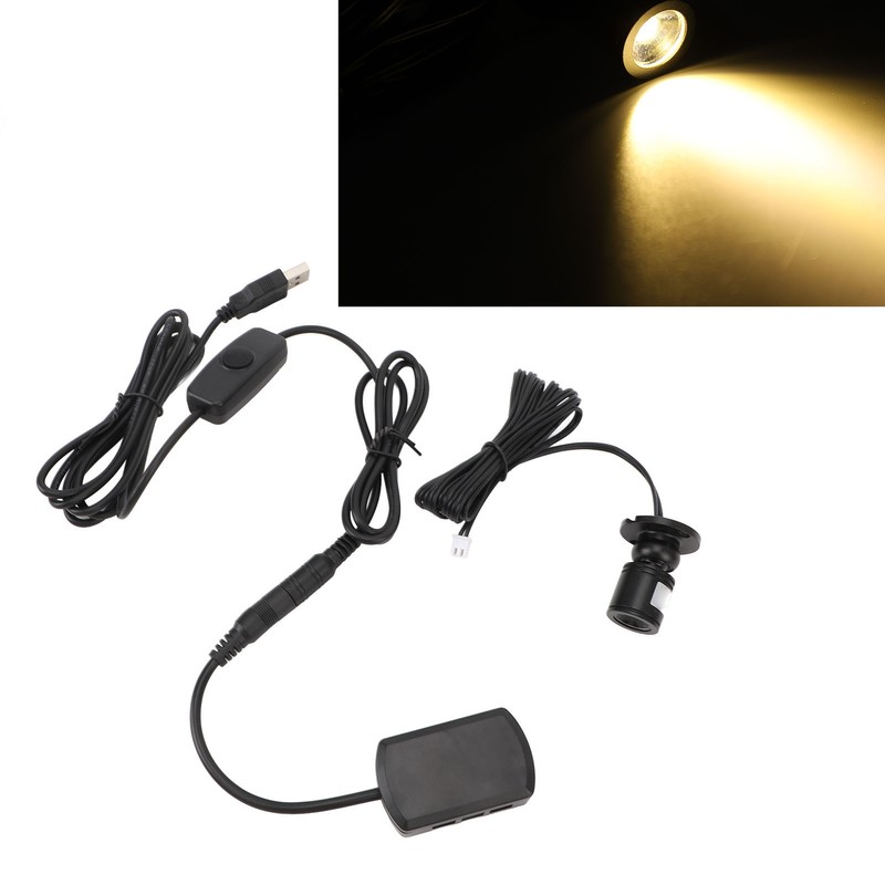 5pcs Mini LED Spot Lights USB 5V 6.6ft Warm Light