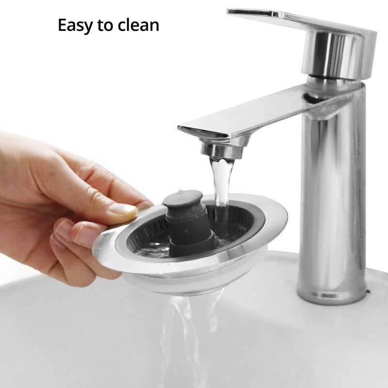 QWORK® 3-in-1 Sink Plug, Kitchen Sink Plug Strainer and Stopper