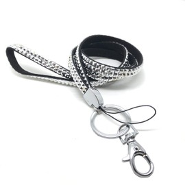PCL Media ltd® New Silver Bling Diamante Rhinestone Sparkly Lanyard ID Card Badge Holder Bling Lanyards, Diamante Lanyard, Sparkly Lanyard