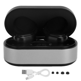 V3 TWS Bluetooth Headset 5.0 Wireless Intelligent Noise Reduction LED Earphone Earbuds for MusicBlack Silver