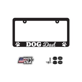 BLVD Dog Dad Paw Pet Funny K9 Car Truck License Plate Frame Including Hardware